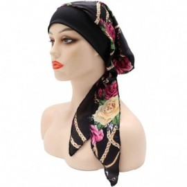 Skullies & Beanies Chemo Cancer Head Scarf Hat Cap Tie Dye Pre-Tied Hair Cover Headscarf Wrap Turban Headwear - CO198N0Z87E $...