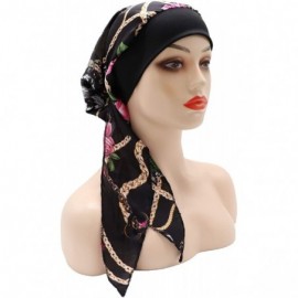 Skullies & Beanies Chemo Cancer Head Scarf Hat Cap Tie Dye Pre-Tied Hair Cover Headscarf Wrap Turban Headwear - CO198N0Z87E $...