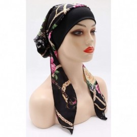 Skullies & Beanies Chemo Cancer Head Scarf Hat Cap Tie Dye Pre-Tied Hair Cover Headscarf Wrap Turban Headwear - CO198N0Z87E $...