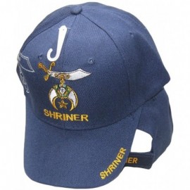 Skullies & Beanies Shriner Emblem Navy Blue with Shadow Embroidered Cap - CN18GQWS44H $13.67