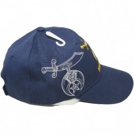 Skullies & Beanies Shriner Emblem Navy Blue with Shadow Embroidered Cap - CN18GQWS44H $13.67