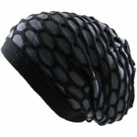 Skullies & Beanies Rasta 100% Cotton Dreadlock Beanie - Black/Gray - CL125NXX1OH $24.80