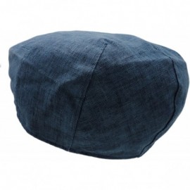 Newsboy Caps Men's Linen Gatsby Newsboy Golf Flat Ivy Hat - Blue - C318GZWC0XI $10.43