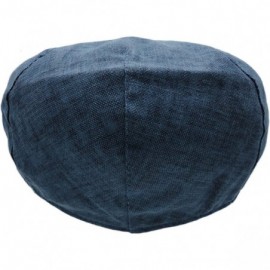 Newsboy Caps Men's Linen Gatsby Newsboy Golf Flat Ivy Hat - Blue - C318GZWC0XI $10.43