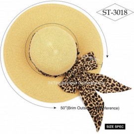 Sun Hats Pull Through Sash Scarf Eyelets Straw Hat Floppy Foldable Roll up Beach Travel Sun Hat (ST-2026-3017-20) - CA194RSU5...