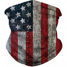 Balaclavas 3D Print Seamless Bandana Multifunctional Headwear Women Men for Dust Wind Sun Protection - Vintage Usa Flag - CO1...