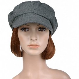 Newsboy Caps Newsboy Hat Beret Hat Fedora Wool Blend Cap Collection Hats Cabbie Visor Cap for Men Women - Grey - CK125LOGLCH ...