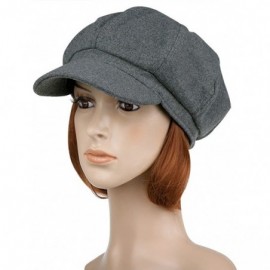 Newsboy Caps Newsboy Hat Beret Hat Fedora Wool Blend Cap Collection Hats Cabbie Visor Cap for Men Women - Grey - CK125LOGLCH ...