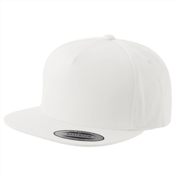 Baseball Caps Flexfit/Yupoong 6007-6007T 5 Panel Cotton Twill Snapback Hat Cap (White) - CS12CJ02FJ9 $10.22