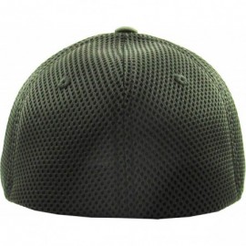 Baseball Caps Blank Stretch Mesh Back Cotton Twill Fitted Hat Spandex Headband - (Mesh Back) Olive - C0180K804HW $12.13