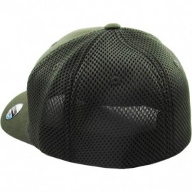 Baseball Caps Blank Stretch Mesh Back Cotton Twill Fitted Hat Spandex Headband - (Mesh Back) Olive - C0180K804HW $12.13