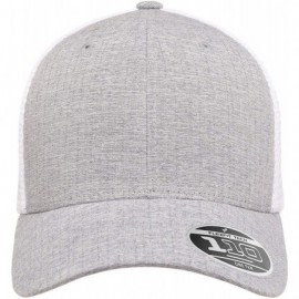 Baseball Caps Flexfit Men's 110 Mesh Cap - Melange Silver/White - CY18WLR3MRI $7.90