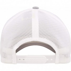 Baseball Caps Flexfit Men's 110 Mesh Cap - Melange Silver/White - CY18WLR3MRI $7.90