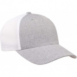 Baseball Caps Flexfit Men's 110 Mesh Cap - Melange Silver/White - CY18WLR3MRI $7.90