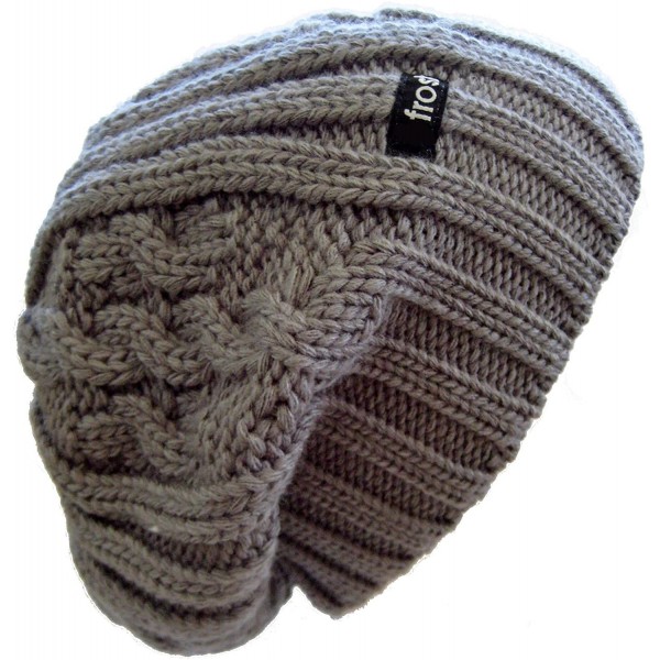 Skullies & Beanies Oversized Beret Chunky Knit Beanie M2013-359 - Charcoal - C911FNP7B29 $15.82