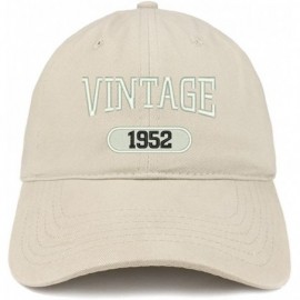 Baseball Caps Vintage 1952 Embroidered 68th Birthday Relaxed Fitting Cotton Cap - Stone - CL180ZLKSW5 $22.24