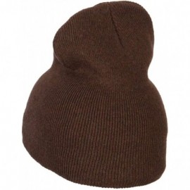 Skullies & Beanies NASA Letter Logo Embroidered Stretch ECO Cotton Short Beanie - Brown - C318K706M5D $26.84