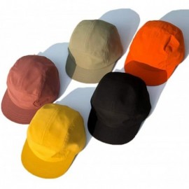 Baseball Caps 5 Panel Sun Hat Cap Unique Quick Drying Design Short Brim Bump Cap - Gd02-black - CW18RC3Z7CX $18.90
