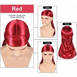 Skullies & Beanies 3PCS Silky Durags Pack for Men Waves- Satin Doo Rag- Award 1 Wave Cap - A-1style E-3pcs Durags & 3pcs Wave...