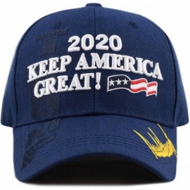 Skullies & Beanies Trump 2020 Keep America Great 3D Embroidery American Flag Baseball Cap - 011 Navy - CH18MG7LZUX $12.68