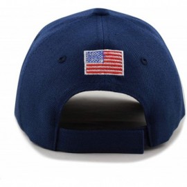 Skullies & Beanies Trump 2020 Keep America Great 3D Embroidery American Flag Baseball Cap - 011 Navy - CH18MG7LZUX $12.68