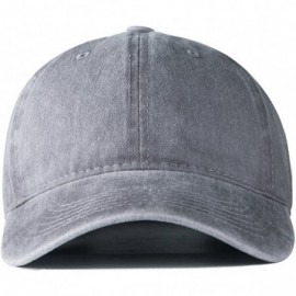 Baseball Caps Men Women Plain Cotton Adjustable Washed Twill Low Profile Baseball Cap Hat(A1008) - A-grey - C118T3C4T4I $11.12