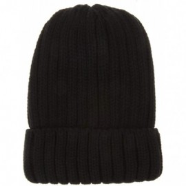 Skullies & Beanies Womens Winter Headwear Thick Soft Cable Knit Beanie Hats - Black - CM18H392U7C $7.66