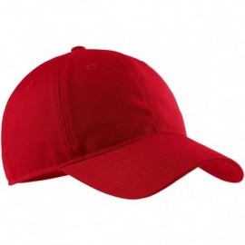 Baseball Caps Men's Soft Brushed Canvas Cap - Red - C711QDS2X4L $11.27