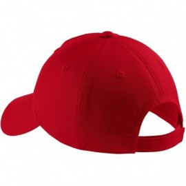 Baseball Caps Men's Soft Brushed Canvas Cap - Red - C711QDS2X4L $11.27
