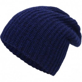 Skullies & Beanies Men's/Women's Slouchy Soft Knit Daily Beanie Solid Color Skull Hat Cap - Mix Navy - CN18K28L2ZH $12.66