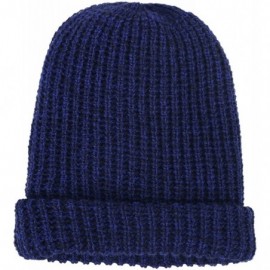 Skullies & Beanies Men's/Women's Slouchy Soft Knit Daily Beanie Solid Color Skull Hat Cap - Mix Navy - CN18K28L2ZH $12.66