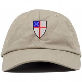 Baseball Caps Episcopal Shield Logo Embroidered Low Profile Soft Crown Unisex Baseball Dad Hat - Khaki - CS18X55M28T $13.11