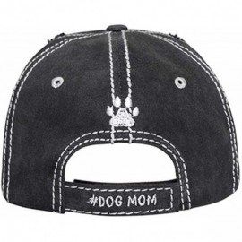 Baseball Caps Women's Dog MOM Vintage Cotton Mesh Baseball Hat - Black - CL18L02I0D6 $12.68