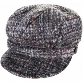 Newsboy Caps Womens Tweed Wool Peaked Newsboy Cap Hat - Grey - C218DHGO5SU $17.11