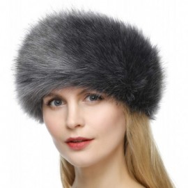 Cold Weather Headbands Womens Faux Fur Headband Winter Earwarmer Earmuff Hat Ski - Silver Grey - C612K3NDNQX $11.89