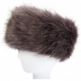 Cold Weather Headbands Womens Faux Fur Headband Winter Earwarmer Earmuff Hat Ski - Silver Grey - C612K3NDNQX $11.89