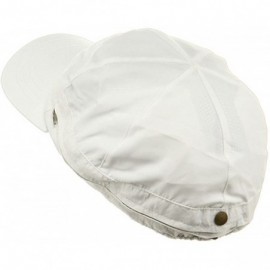 Sun Hats Zippered Flap Caps - White - C0111C6IIJX $12.41