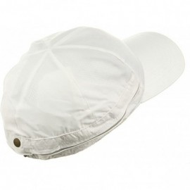 Sun Hats Zippered Flap Caps - White - C0111C6IIJX $12.41