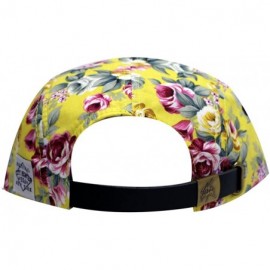 Baseball Caps Rose Garden 5 Panel Hats - Yellow - CX11YA0L81H $11.66