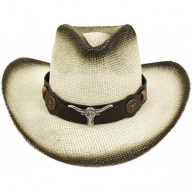 Sun Hats Unisex Sunshade Cap- Summer Outdoor Travel Western Cowboy Hat Casual Solid Mongolian Hat Grassland Visor - CC18W6NWI...