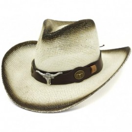 Sun Hats Unisex Sunshade Cap- Summer Outdoor Travel Western Cowboy Hat Casual Solid Mongolian Hat Grassland Visor - CC18W6NWI...