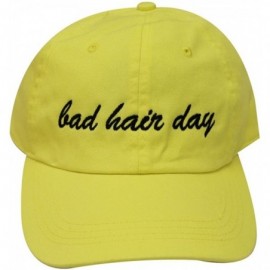 Baseball Caps Bad Hair Day Cotton Baseball Caps - Lemon - CR183NK20O3 $13.41