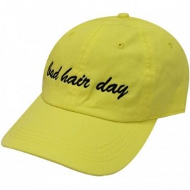 Baseball Caps Bad Hair Day Cotton Baseball Caps - Lemon - CR183NK20O3 $13.41