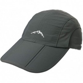 Baseball Caps Waterproof UV Foldable Baseball Cap w/Detachable Flap Quick-Dry Sun Protection - 99745_darkgrey - CV18I0YC3I3 $...
