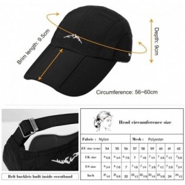 Baseball Caps Waterproof UV Foldable Baseball Cap w/Detachable Flap Quick-Dry Sun Protection - 99745_darkgrey - CV18I0YC3I3 $...