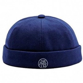 Skullies & Beanies Cotton Skull Hiphop Beanie Cap Street Hats for Men Womens - Blue - CH18I2YT7IY $32.36