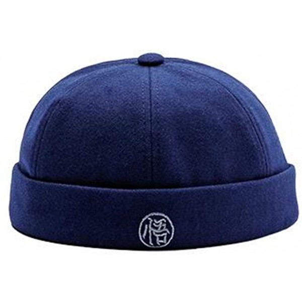 Skullies & Beanies Cotton Skull Hiphop Beanie Cap Street Hats for Men Womens - Blue - CH18I2YT7IY $15.62