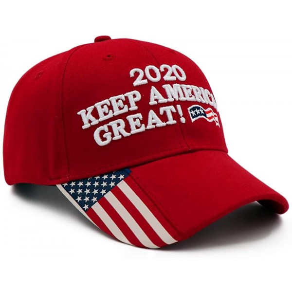 Baseball Caps Trump 2020 Keep America Great Campaign Embroidered USA Flag Hats Baseball Trucker Cap for Men and Women - C718Y...