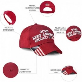 Baseball Caps Trump 2020 Keep America Great Campaign Embroidered USA Flag Hats Baseball Trucker Cap for Men and Women - C718Y...