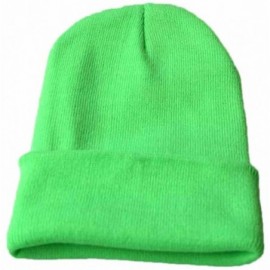 Skullies & Beanies Unisex Slouchy Knitting Beanie Hip Hop Cap & Warm Winter Ski Hat - Green - CN187R7ZU0Y $8.48